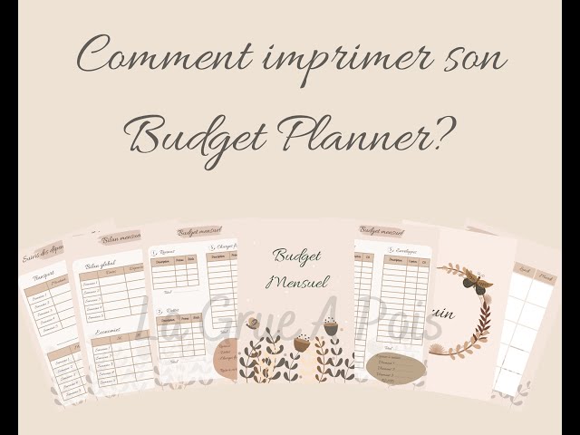budget mensuel à imprimer